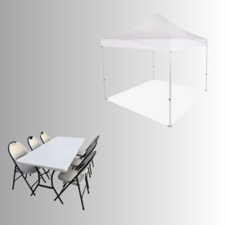 Tents, Tables and Chairs Package Moore Bounce and Party Rentals